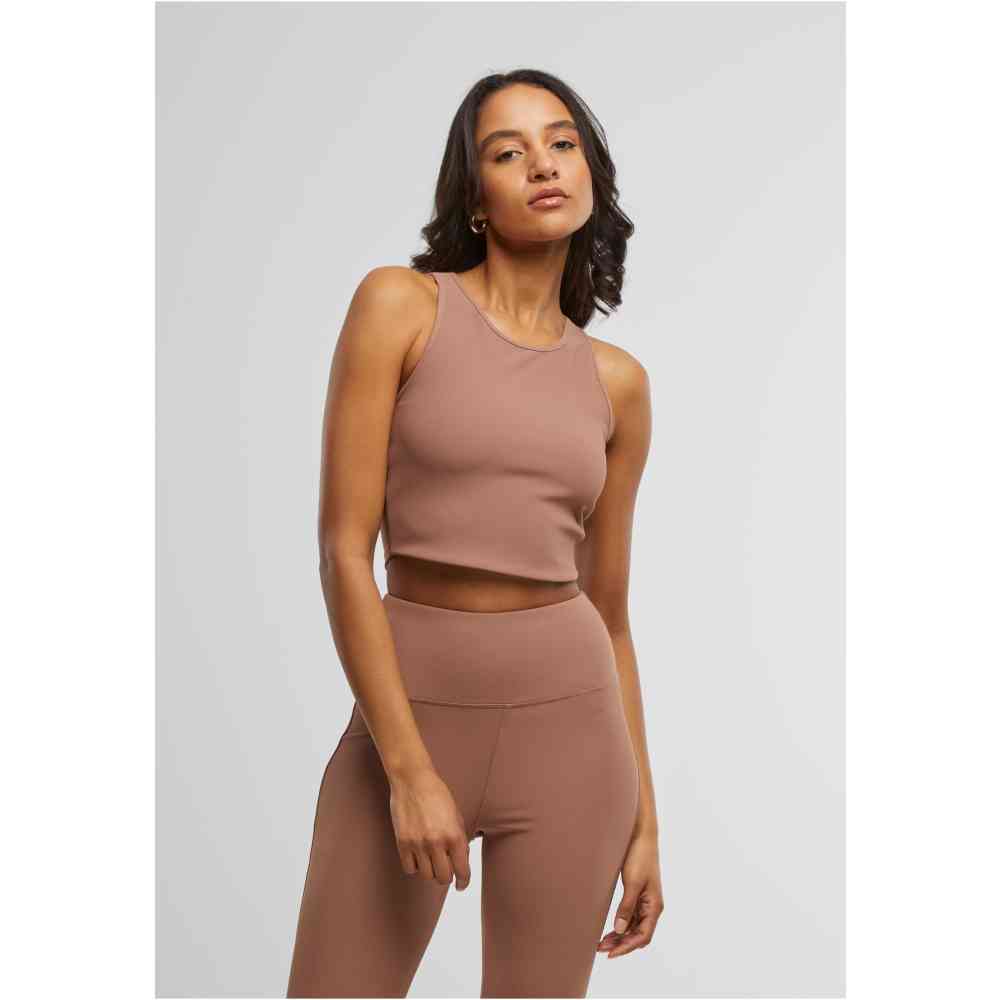 Urban Classics - Rib Work out sport top - Brown